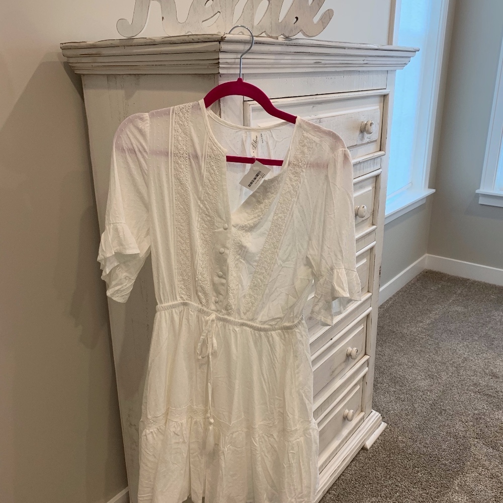 Ladies White Boho dress